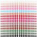 360 pieces of medium press on nails full cover fake nails ballerina coffin false nails to stick on monochrome artificial plastic nails for women girls nail decor (bright colors)