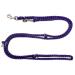 Dogeline Double leash Practice line for medium dogs up to 45 kg over 39 colors very stable (2.40 m black-purple) 2.40 m black purple