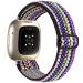 Witzon Compatible with Fitbit Sense Bands / Versa 3 Bands for Women Men, Adjustable Fabric Nylon Replacement Wristband Accessories, Breathable Elastic Sport Band for Versa 3 Smart Watch, Colorful Rope