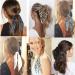 Funlovin 2-in-1 Scrunchies Scarf Hair Ribbon Ties - 6pcs Vintage Ponytail Scarves Scrunchie Set for Women - Buy Online on SooperMarket.com