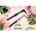 Le Angelique 1 Inch Ceramic Curling Wand - Professional Clipless Curler for Beach Waves & Curls - 450F Instant Heat Dual Voltage Includes Glove & Clips - Pink Zebra - Buy Online on SooperMarket.com