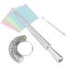 Metal Ring Sizer Measuring Tool Ring Sizer Measuring Tool Set, Ring Gauges with Finger Sizer Mandrel Ring Sizer Tools for Jewelry Sizing Measuring Metallic