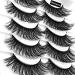 Outopen 3D Mink Lashes Natural Wispy False Eyelashes 15mm Fluffy Long Eye Makeup Tools 5 Pairs Pack | A01-Q1 (13-15MM) - Buy Online on SooperMarket.com