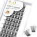 Cluster lashes 72 Clusters B&Q Lash Clusters D Curl Individual Cluster Lashes Natural Eyelash Clusters DIY Lash Extensions Soft Fluffy Cluster Eyelash Extensions (UK-FD-B47-D-14) D-14 mm B 47