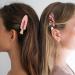 Magicsky 10PCS No Bend Hair Clips for Styling - Pink Opal Acrylic Resin Flat Clips - No Crease Curl Small Pins - Bang Seamless Barrette Tool for Makeup-Hairstyle - Women Girls Accessories - Buy Online on SooperMarket.com