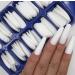 400pc Colored Long Coffin Press on Nails - Glossy Ballerina False Nails for Manicure - Acrylic Nail Design Salon Quality - DIY Nail Art Decor for Women and Girls - Buy Online on SooperMarket.com