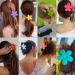 8PCS Flower Hair Claw Clips Set - Matte Finish, Strong Hold Hair Clamps for Women & Girls - Hair Accessories in 8 Colors: Blue, Pink, Rose Red, Purple, Yellow, Green, Orange - Buy Online on SooperMarket.com