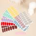 JSRQT Solid Glitter Color Full Wraps Nail Polish Stickers 8 Sheets Nail Art Polish Decals Tips Self-Adhesive Nail Polish with Nail Files Nail Strips Bright Pink Nail Wraps Nail Art Designs for Women - Buy Online on SooperMarket.com