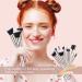 MAANGE 16 Pcs Professional Makeup Brushes Set with Sponges and Cleaner - Champagne Gold - Buy Online on SooperMarket.com