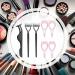 7-Piece Eyelash Mascara Tool Set for Women - Applicator, Lash Guard, Comb Separator, Curler, Tweezers - Black Pink - Buy Online on SooperMarket.com