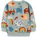 Girls Cotton Sweatshirt | Long Sleeve Casual Jumper for Kids | Toddler T Shirt | 5-6 Years | Green - Buy Online on SooperMarket.com