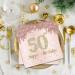 40 Pieces Pink Napkins for 50th Birthday Party - 33x33cm Paper Napkins for Men Women & Girls - Perfect Party Decoration - Buy Online on SooperMarket.com