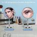 Zelaxy 8 Large Makeup Vanity Mirror | Double Sided 1X 10X Magnification | 360 Swivel Round Mirror with Stand | High Definition | Chrome Finish | Silver - Buy Online on SooperMarket.com