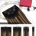 Moresoo Balayage Clip in Hair Extensions - Natural Black to Dark Brown with Golden Blonde - 18 Inch 7 Piece/120g #1B/4/14 - Buy Online on SooperMarket.com