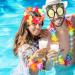 GALPADA 1 Set Pineapple Sunglasses and Hawaiian Leis Set Luau Flower Leis Necklace Headbands and Wristbands for Tropical Hawaiian Beach Party Decorations Birthday Party Favors - Buy Online on SooperMarket.com