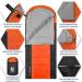 VENTURE 4TH Backpacking Sleeping Bag - Lightweight Warm & Cold Weather for Adults, Kids, Couples - Ideal for Hiking, Camping & Outdoor Adventures - XXL Double Size 4.5lbs | Orange/Gray - Buy Online on SooperMarket.com