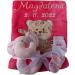 Wuff-Dogsworld Personalized Baby Blanket | Custom Name Embroidery & Gift Set - Baby Rattle or Socks for Baptism & Birth (Boy/Girl) - Buy Online on SooperMarket.com