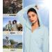 Women's UPF 50+ Sun Protection Long Sleeve Jacket with Zip Pockets - Light Blue, Small - Buy Online on SooperMarket.com