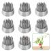 DAJAVE 10 Pack Flower Frogs Round Flower Arranger Silver Flower Fixed Tools Japanese Flower Holder Floral Arrangement Pin Holder for Plant Fixation Flower Arrangement Plant Decoration