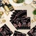 40 Rose Gold Napkins - 30th Birthday Party Decor | 33x33cm Paper Napkins for Men & Women - Buy Online on SooperMarket.com