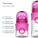 Smilo Baby Bottle Feeding Gift Set - Silicone Pacifier, Nipples, Cleaning Brush - Perfect for Girls & Boys - Pink - Buy Online on SooperMarket.com