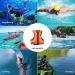 OMOUBOI Inflatable Snorkel Vest for Adults | Lightweight Buoyancy Aid for Swimming, Snorkeling, and Diving | Adjustable Leg Straps | Orange | 90-220 lbs - Buy Online on SooperMarket.com