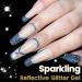 YTD Likomey Reflective Glitter Gel Nail Polish 15ml - Black Flash Diamond Disco DJ Shimmer UV Gel Varnish - Salon Quality Sparkly Soak Off Nail Polish - 0.5 Fl Oz (Pack of 1) - Buy Online on SooperMarket.com