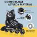 Adjustable Full Light Up Wheels Inline Skates for Kids & Adults - Black - Buy Online on SooperMarket.com