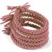 Braided Hair Scrunchies Pink with 2 Beautiful Colours for Everyday Use 5 Pieces Hair Scrunchies Set - Buy Online on SooperMarket.com
