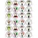 24 Halloween Horror Characters Theme #2 Edible Cupcake Toppers (PRECUT Optional) - wafer card disc cake decorations Stand Up/Lie Flat (UNCUT Pack of 24) - Buy Online on SooperMarket.com