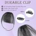 Real Hair Clip-In Fringe 100% Real Hair Clip in Bangs with Temples Remy Real Hair Fringe Bangs One Piece Human Hair Clip in Pony Fringe Extensions Natural Bangs for Women (Brown Black) - Buy Online on SooperMarket.com