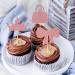 24pcs Princess Cupcake Toppers Glitter Pink Cupcake Decoration Lipstick High Heel Crown Lip Handbag Bow Cake Topper for Birthday Wedding Baby Shower Bachelorette Party Supplies - Buy Online on SooperMarket.com