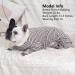 KYEESE Stretchy Dog Pajamas for Small Dogs - Striped 4 Legged Jumpsuit for Hair Shedding Cover - XL - Ivory Brown - Buy Online on SooperMarket.com