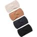 4 Pieces Chunky Knit Headbands Braided Winter Headbands Ear Warmers Crochet Head Wraps for Women Girls Black, Dark Grey, Camel, Beige