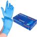 SunnyCare 8202 Blue Nitrile Medical Exam Gloves - Powder Free - 100/box - Medium Size - Buy Online on SooperMarket.com