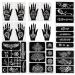Kapopi Henna Tattoo Stencil Kit , Henna sexy temporary tattoo stickers For Women, girls and teenagers Body Art Painting (Henna Tattoo Kit B)