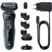 Buy Braun Series 5 CS Razor for Men - Electric Shaver with 3 Flexible Blades & Beard Trimmer | M4500CS Turquoise & 53B Black - International Shipping Available - Buy Online on SooperMarket.com