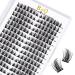 Cluster Lashes 72 Clusters B&Q Lash Clusters D Curl Individual Cluster Lashes Natural Eyelash Clusters DIY Lash Extensions Soft Fluffy Cluster Eyelash Extensions (B22-D-MIX) D-MIX B 22