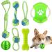 BOMPOW Puppy Teething Toys from 8 Weeks Interactive Dog Rope Toy Natural Cotton Dog Chew Toy 7 Packs