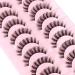 Glowingwin Russian Volume D Curl Hybrid Strip Lashes - 10 Pairs Pack | 3D Curly Faux Mink False Eyelashes | Natural, Fluffy, and Long-Lasting Russian Lashes - Buy Online on SooperMarket.com