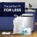 Plasticplace Custom Fit Trash Bags for simplehuman Code Q Bins - 50 Count, White Drawstring Garbage Liners - 13-17 Gallon - 25.25 x 32.75 - Buy Online on SooperMarket.com