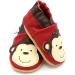 Dotty Fish Soft Leather Baby Shoes for Boys | Non Slip Toddler Shoes | Animal Designs for Boys & Girls | Red Monkey | 0-6 Months - 4-5 Years - Buy Online on SooperMarket.com