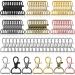 Swivel Clasp Hooks, Anezus 80Pcs Key Chain Clip Hooks, D Ring Clip Lanyard Hardware for Keychain Making, Lanyard Making, Purse Hardware, DIY Craft (3/4 Inside Width) Multicolors 3/4 inch