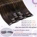 Buy Laavoo Real Hair Clip-In Extensions - Balayage Brown 55cm 105g 7pcs - Double Brown & Light Brown #2/8/2 - Buy Online on SooperMarket.com