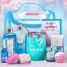Birthday Gifts for Women Bath and Body Works Gifts Set for Women Spa Gifts Baskets for Women Bubble Bath for Women Lotus Rose Gifts for Women Mom Her Sister Wife Auntie Best Friends Blue Womens Gifts