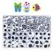 1210pcs Googly Wiggle Eyes Self Adhesive, for Craft Sticker Multi Sizes 4mm to 25mm for DIY by ZZYI
