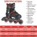 Illuminating Adjustable Inline Skates for Kids & Adults | All-Wheel Glow Roller Skates - Red - Buy Online on SooperMarket.com