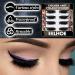 4 Pairs Self-Adhesive Glitter False Eyelashes with Eyeliner Stickers Reusable & Waterproof Black Eye Makeup Set - Buy Online on SooperMarket.com