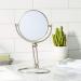 Jerdon 6-Inch Folding Travel Mirror with 10X Magnification - Nickel Finish | Model MC450N - Buy Online on SooperMarket.com