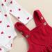 MoccyBabeLee Newborn Baby Girl Clothes Set | Long Sleeve Flower Bodysuit Romper + Corduroy Overall Dress | Infant Outfits 3-6 Months - Buy Online on SooperMarket.com